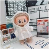 White hoody, big pin