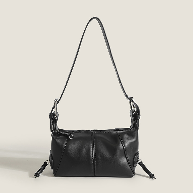 酷拽女孩款皮质拉链单肩包包女2022秋冬新款时尚手提腋下包古欧美