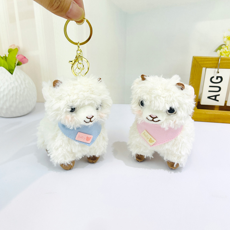 Trendy and cute scarf, small wool plush keychain, doll charm, girl's heart doll, backpack accessory, gift