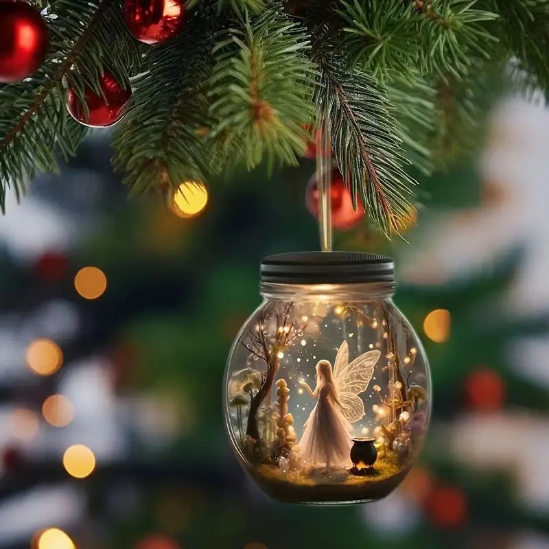 Botella acrílica con cuerda para automóviles colgantes decoración del hogar de Navidad