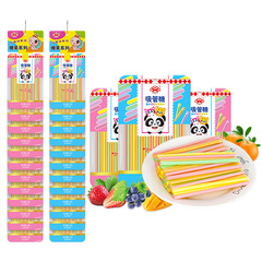 Snack Bar Straw Candy Fruit Juice Flavor Soft Candy Gourmet Food 8090 Nostalgic Children's Snack Wholesale