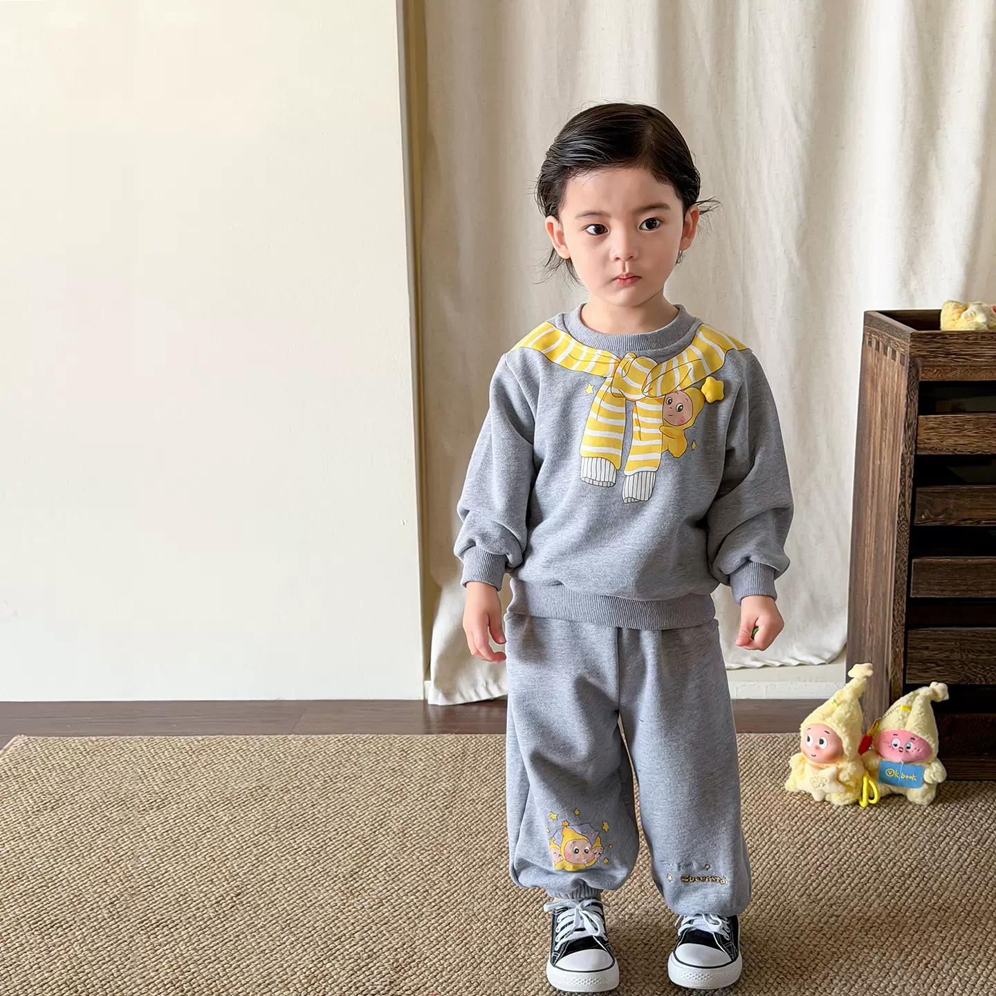 茵可童装男童卫衣套装春装2026儿童衣服A类男宝宝上衣卫裤两件套