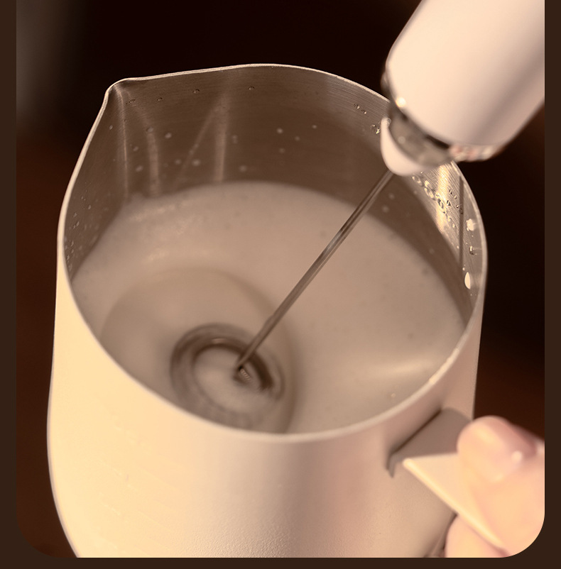 Electric Milk Frother Coffee Frother Household Cream Whipper Handheld Mini Stirring Rod Cordless Egg Beater