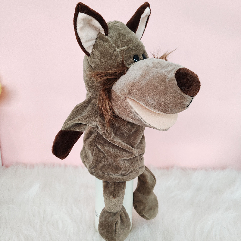 Muñecas de dibujos animados boca abierta muñecas de jardín de infantes muñecas interacción padre-hijo guantes abdominales educación temprana infantil