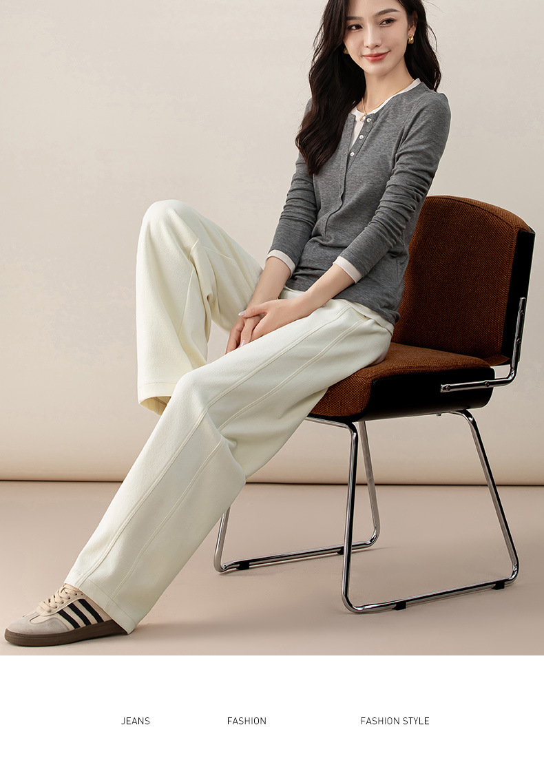 Quần culottes nữ ống rộng cạp thun co giãn chất liệu lyocell len mềm mại dáng chuối — màu tím mận chi tiết 23