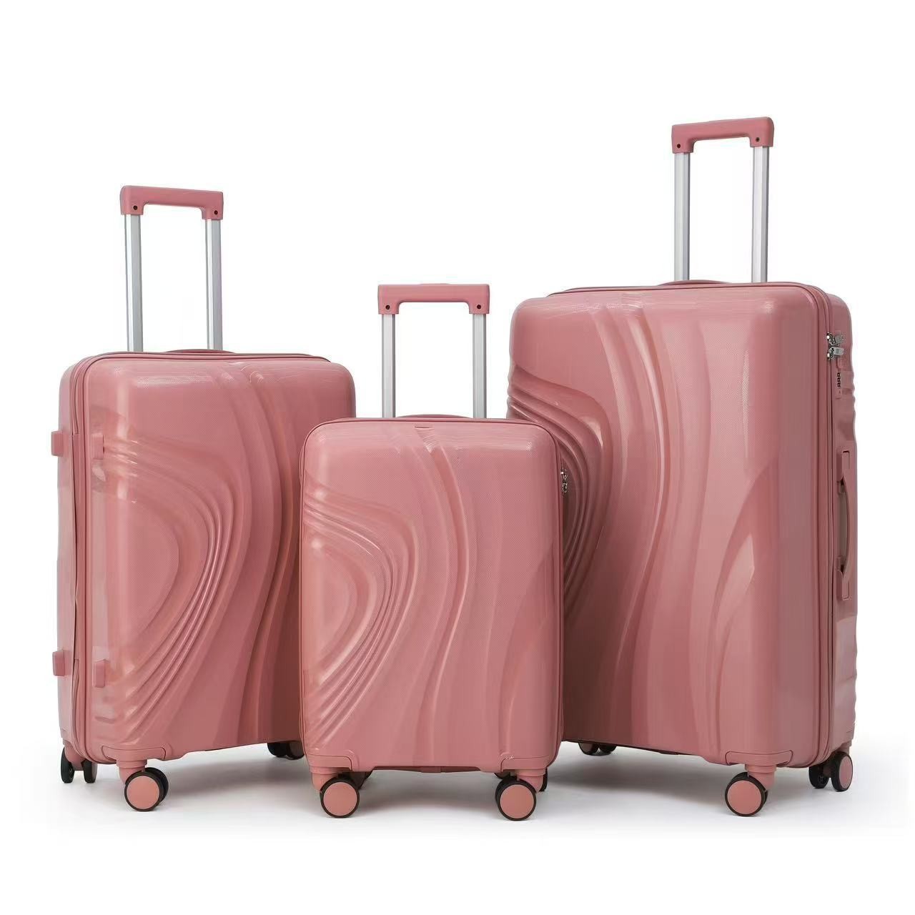 Procesamiento personalizado engrosado cifrado maleta de viaje de alta capacidad 20 / 24 / 28 maleta de tracción