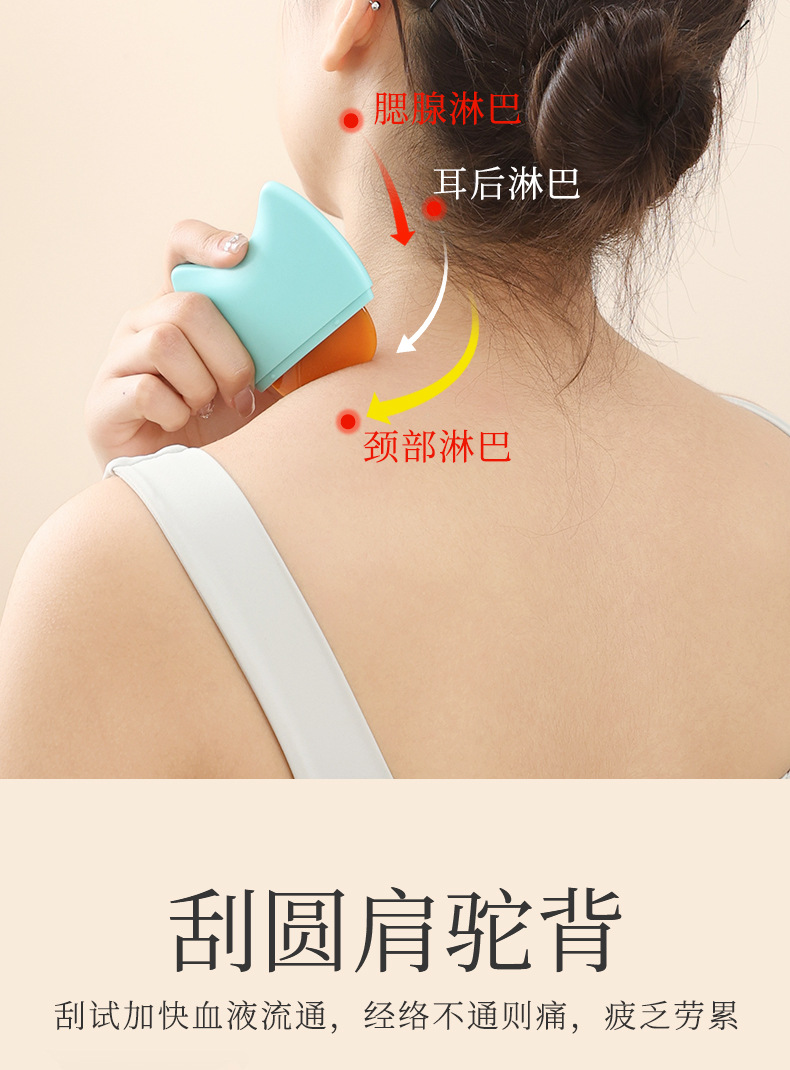 Gua Sha Massage Board Full Body Scraping Tool with Mugwort Rose Essential Oil Set for Back Meridian Care specifications