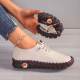 Cross-Border Amazon Hand-Stitched Women's Shoes Tendon Soft Sole Mom's Shoes 2024 Spring & Fall Flats Shoes Casual Shoes