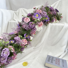 クロスボーダーの結婚式の月のアーチの花の装飾のシミュレーションの花の造花の完成品の結婚祝いの撮影の道具の儀式の花