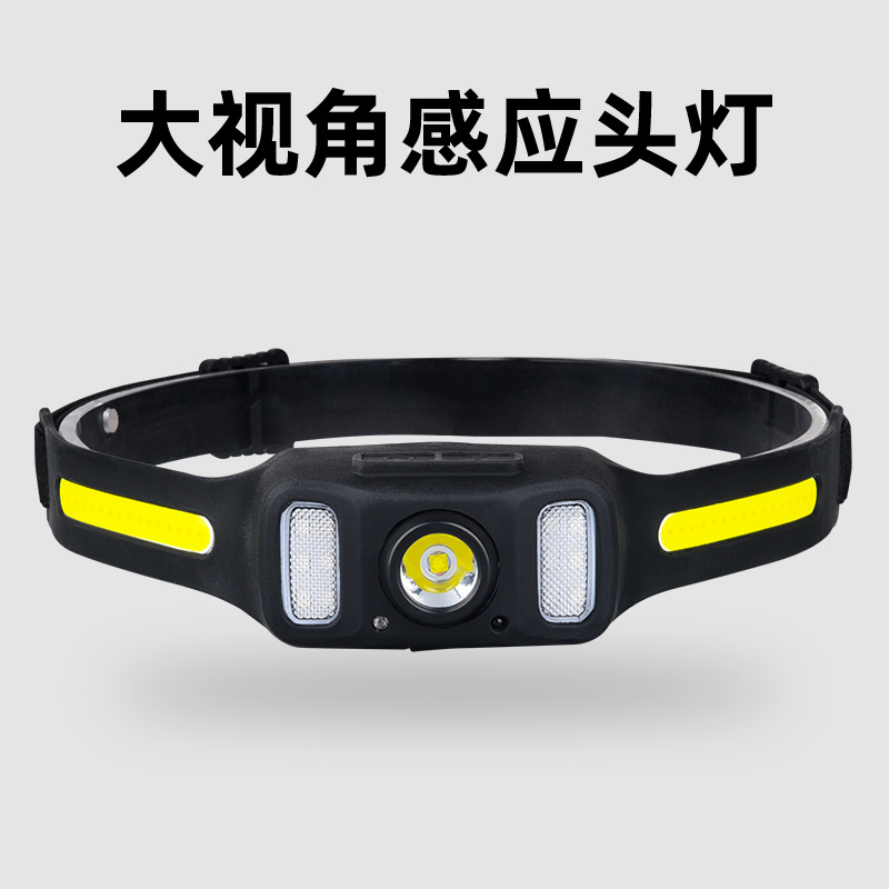 Outdoor silicone sensor headlights fast charging fish-c charged head…