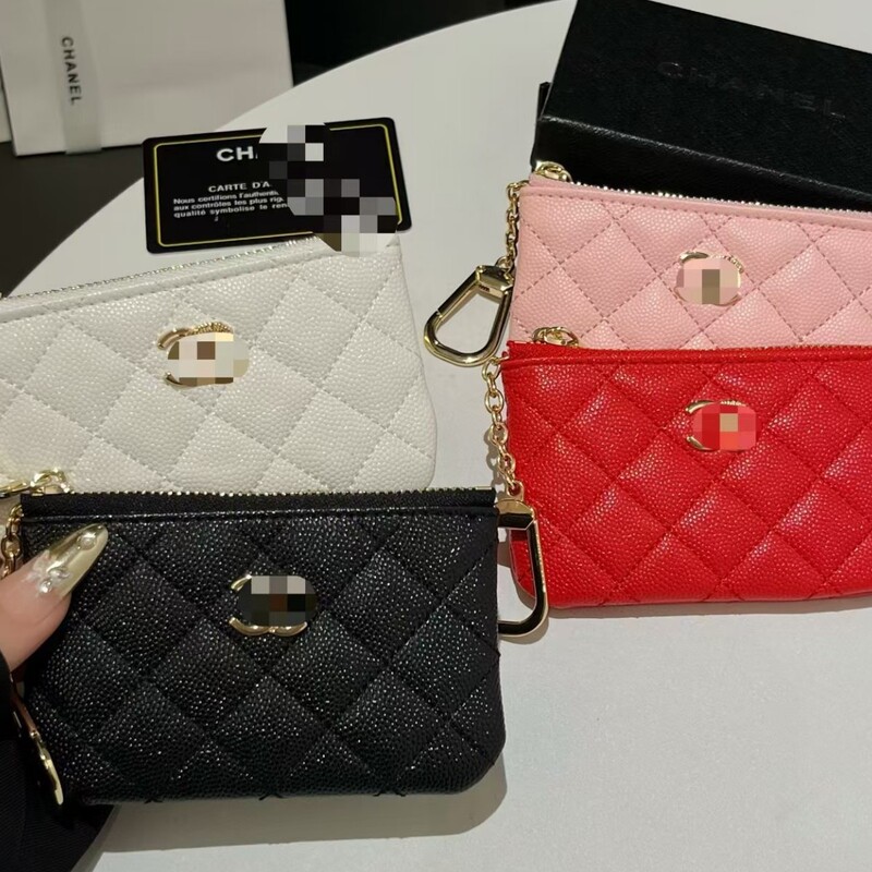 European and American Trendy Brand Quilted Card Holder Coin Purse Big Brand Key Cosmetics Bag Luxury Small Items Cosmetics Bag Small Fragrance