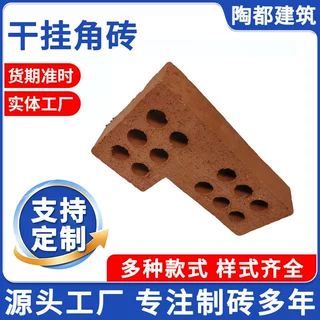 角砖定制异型干挂陶砖幕墙装饰砖镶嵌式干挂外墙陶土砖干挂系统