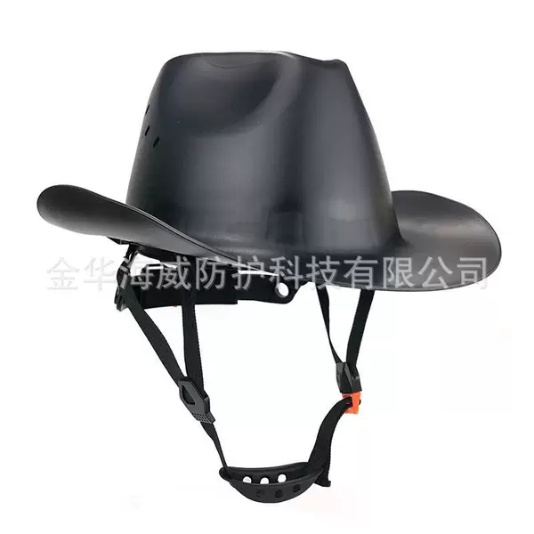 Western Cowboy Hard Hat - Western Outlaw Style Construction Helmet with Full Brim Sunshade Security Helmet
