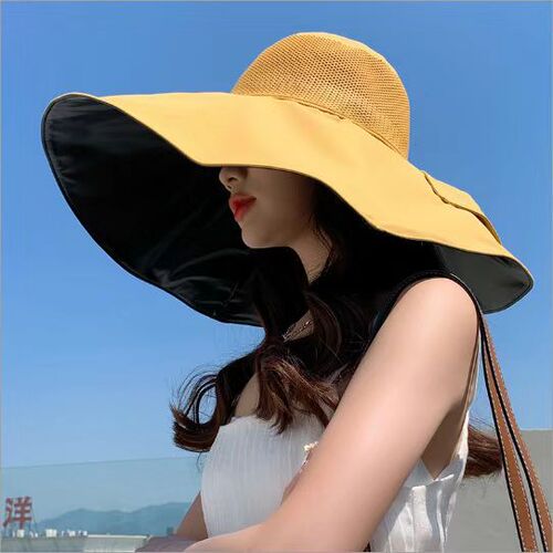2024 New Wide Brim Fisherman Hat for Women Summer Sunshade Hat UV Protection Black Rubber Upgraded Extra Wide Brim Mesh Hat