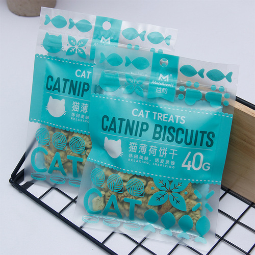 Manufacturer Zihi Meow Cat Snacks Mint Biscuits Yihe Cat Snacks 40g Cat Grass Small Fish Biscuits Remove Hair Balls