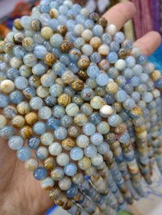 Natural non-optimized calcite round beads semi-finished loose beads high quality hand string text play necklace beads diy jewelry accessories