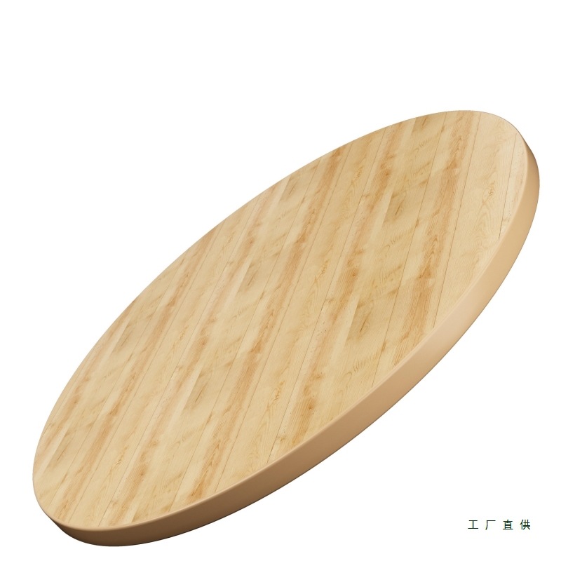 Large Round Table Panel Home Dining Table Solid Wood Round Table with Turntable Retro Round Table Restaurant Hotel Dining Table Commercial