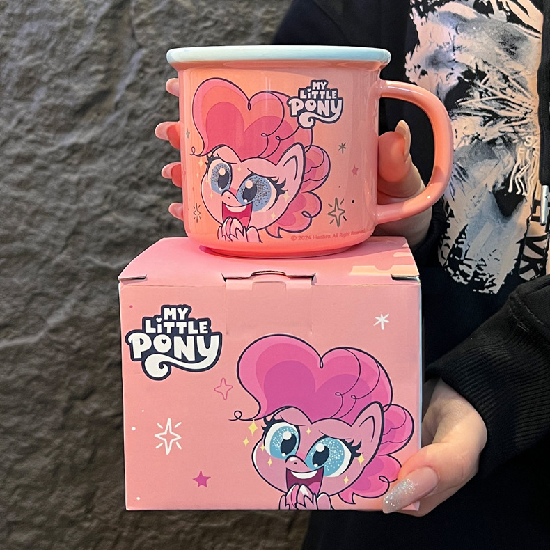 Xiaoma Baoli genuino autorizado recto taza de boca inversa taza de agua para el hogar taza de cerámica regalo de cumpleaños para niñas