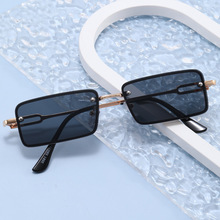 墨镜男防紫外线强光太阳眼镜女2023新款欧美小框窄边潮流眼镜