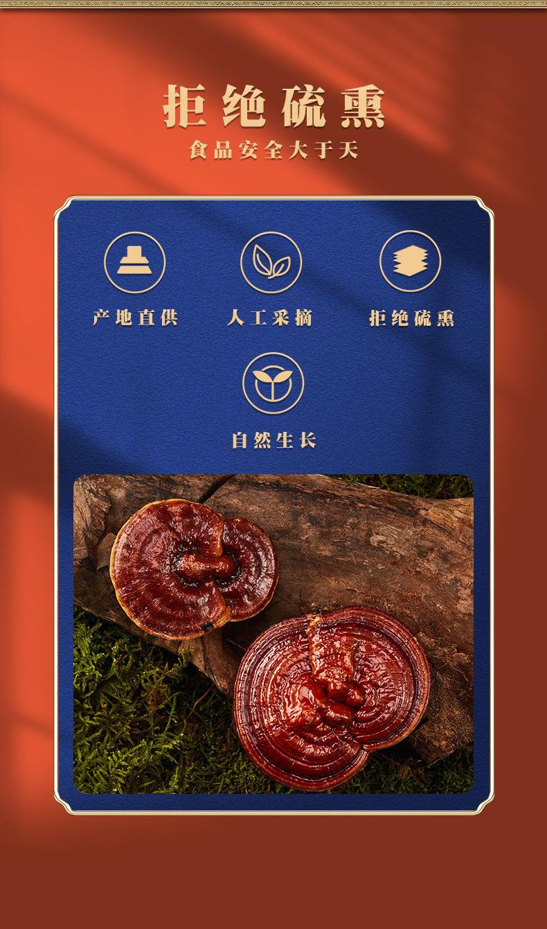 Lingzhi Reishi Mushroom Slices Ganoderma lucidum Dried Herbal Slices for Tea and Decoction 100g Jar overview