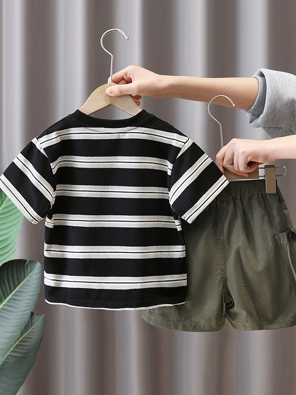 7134 traje de camiseta de panda para niños ropa de manga corta de verano hermoso verano para niños nuevo traje casual de dos piezas de verano