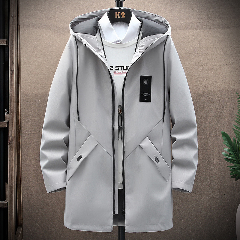 2025 primavera y otoño chaqueta de monzón para hombres chaqueta larga suelta estilo coreano chaqueta guapo chaqueta de hombre chaqueta casual chaqueta de moda image 2