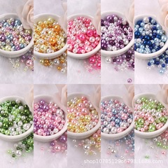 3-8mm直孔円形abs模造真珠双孔プラスチック水研ハイライト散珠服装補助材料diy部品