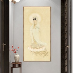Bulk Guanyin Bodhisattva Painting South Sea Guanyin Standing Statue Buddha Hanging Scroll Hall Home Worship Entrance Dining Room Decoration