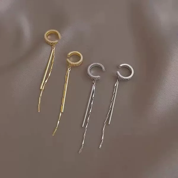 Ear Bone Clip Earrings One-piece Ear Clip French All-match Ear Holes Women's Cold Style Super Fairy South Korea Elegant Fashionable Internet Celebrity