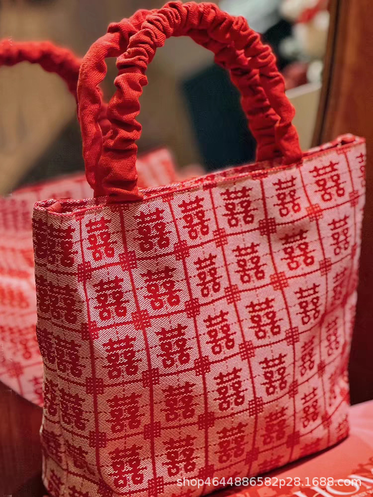 Handbag red (zipper style)