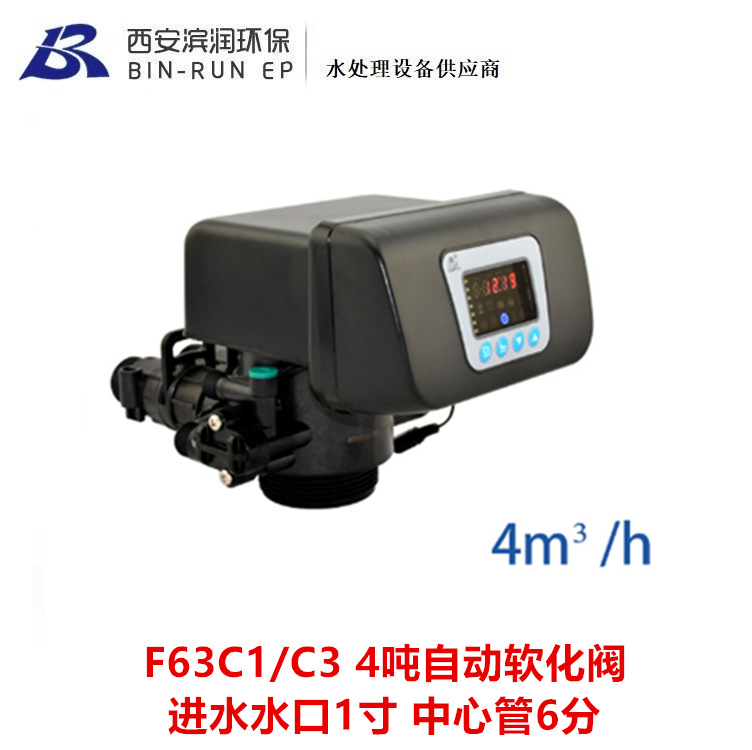 F63C1 F63C3 润新4-4.5吨自动软化阀 进出水口1寸 中心管6分