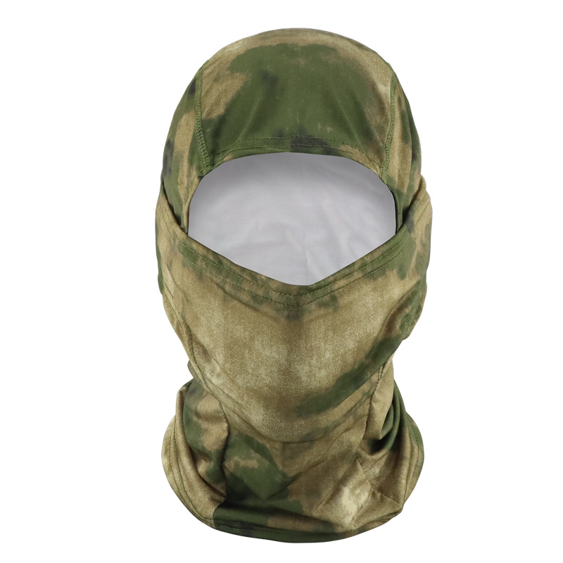 Verano camuflaje de seda de hielo todo en uno capucha de ciclismo al aire libre máscara de pesca protector solar