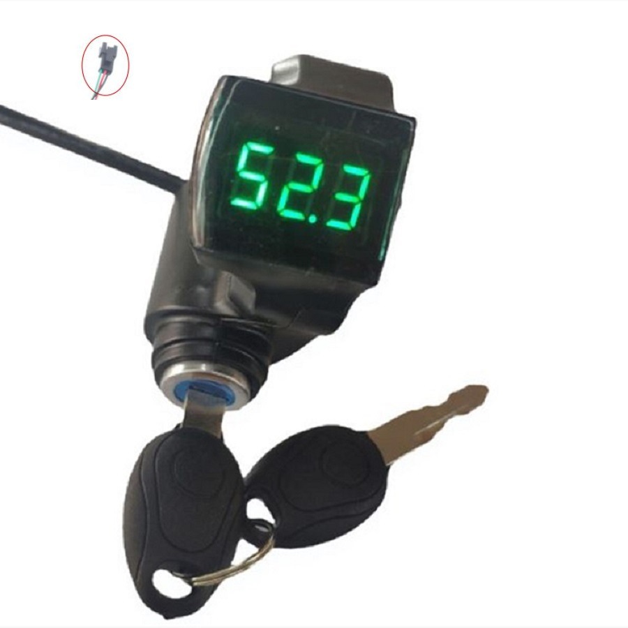 Coche eléctrico scooter interruptor de arranque de llave pantalla digital interruptor de puerta eléctrica apagado conjunto de cerradura de puerta accesorios