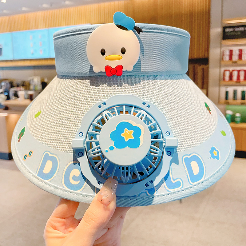 マイリトルポニーソーラーファンハット子供用サンハット女の子抗UV少女日焼け止め空のシルクハット|undefined
