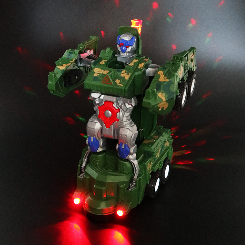 Juguetes para niños con tanque universal deformación robot modelo eléctrico juguetes de combate al por mayor transfronterizos