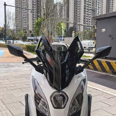 Suitable for Haojue Ufr150 Modified Fosha Front Windshield Rearview Mirror Forward Windshield Lift Bracket (Motorcycle front windshield) - transparent-45r25glossy-black-masklifting-bracketcrossbar