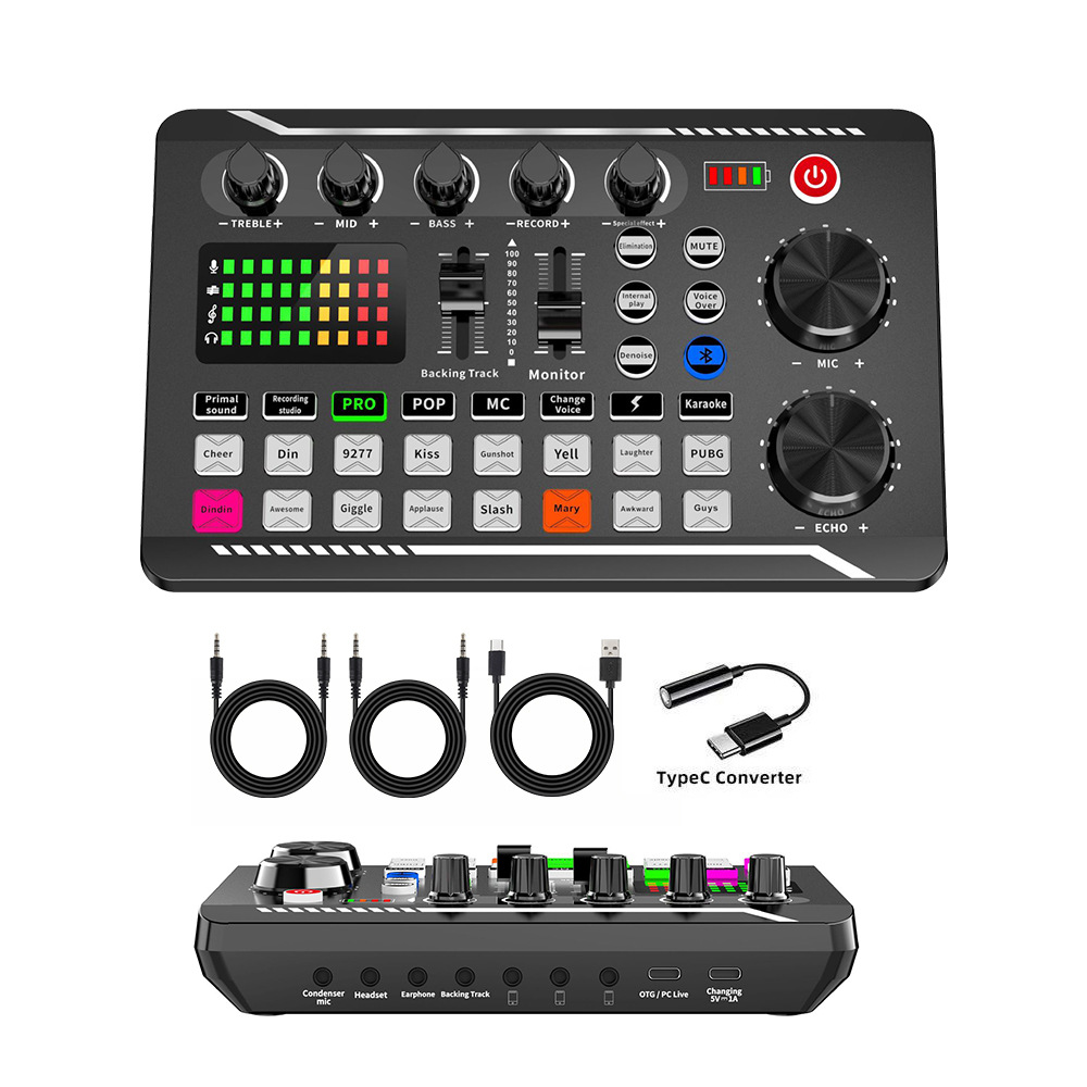 BM800 micrófono de condensador micrófono V8S teléfono celular tarjeta de sonido inglés computadora podcast typec conjunto completo de transmisión en vivo