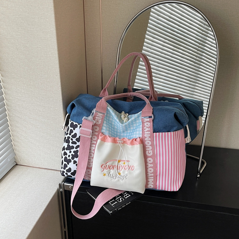 Bolso de Viaje Portátil para Mujer de Nylon Ultraligero para Gimnasio