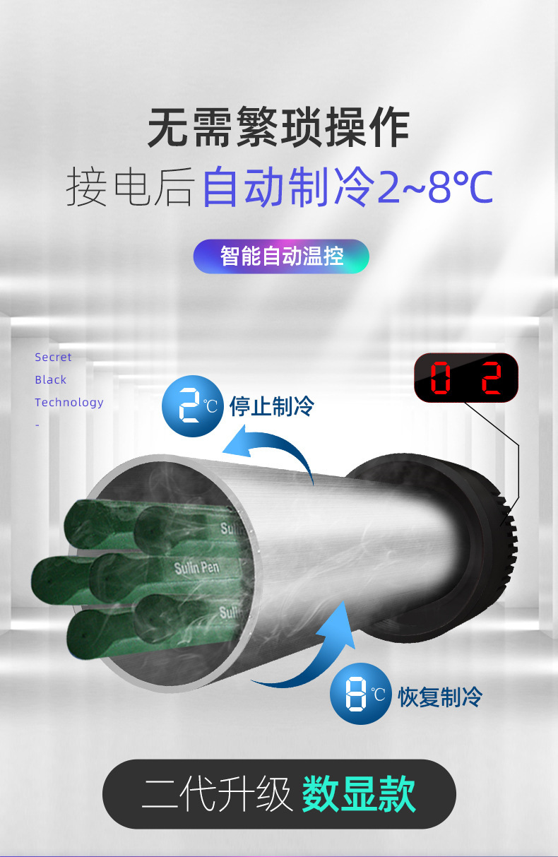 Portable insulin refrigerated box car mini refrigerator mini medicine beverage cooling Cup outdoor car refrigerated box