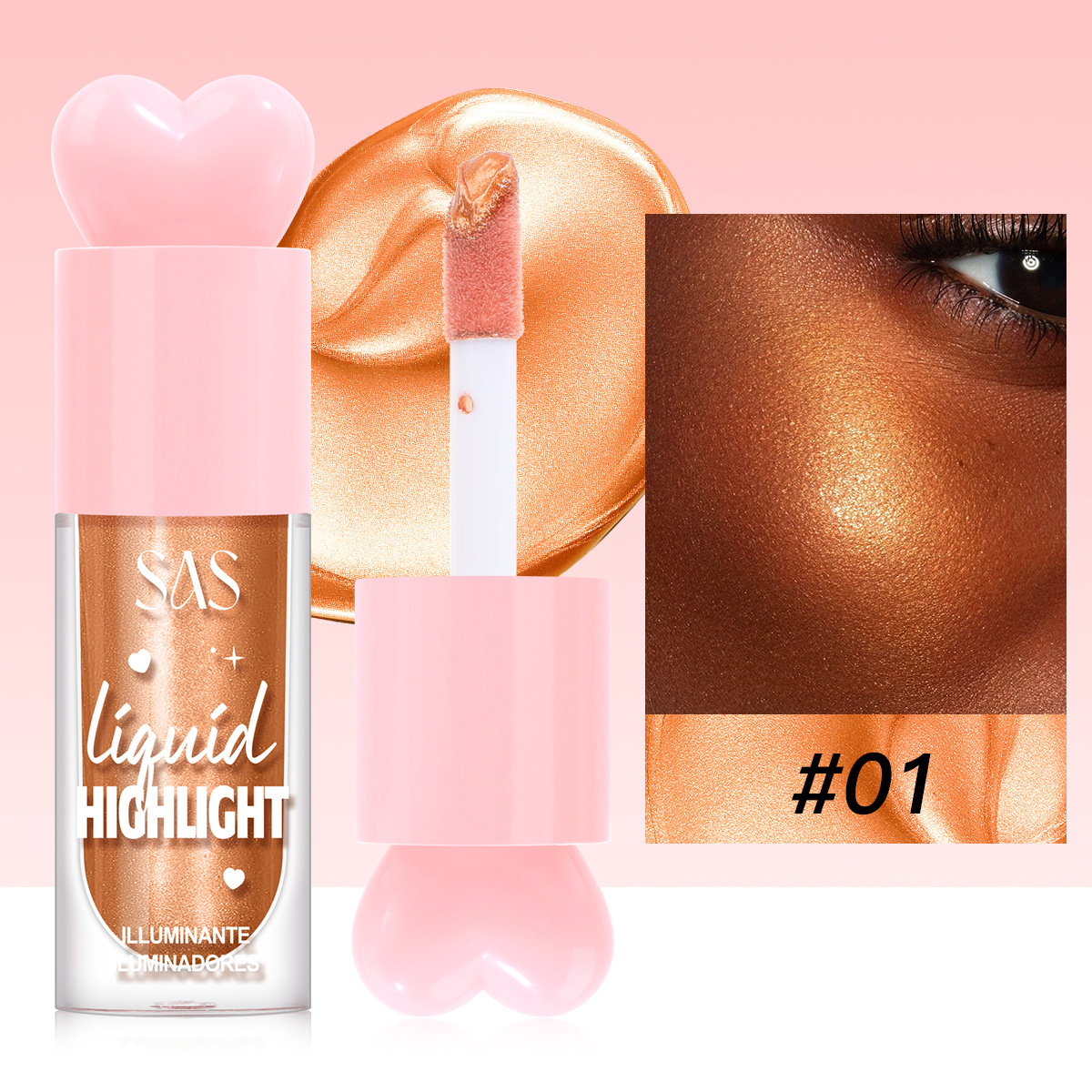 SAS venta caliente líquido transfronterizo de alto brillo, hidratación y reparación de brillo neto de red al por mayor SAC202A B