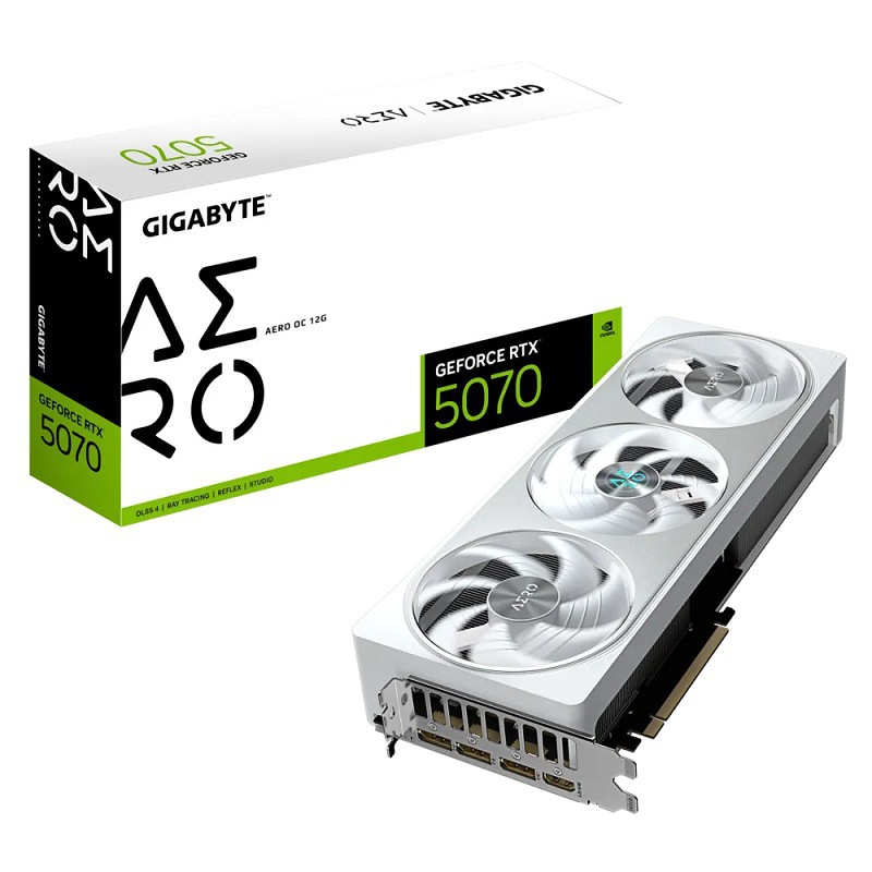 Snow Eagle Geforce Rtx 5070 Aero Oc 12g Dlss4 E-Sports Gaming Ai Graphics Card