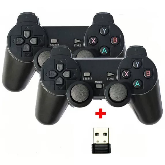 Source factory 2.4g wireless game controller ps2 one-to-two game box TV computer portable handheld