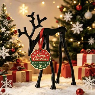 �羳�¿�Set of 2 Black Reindeer Statues�Ͻ��}�Q��ɫ�Z¹�[��