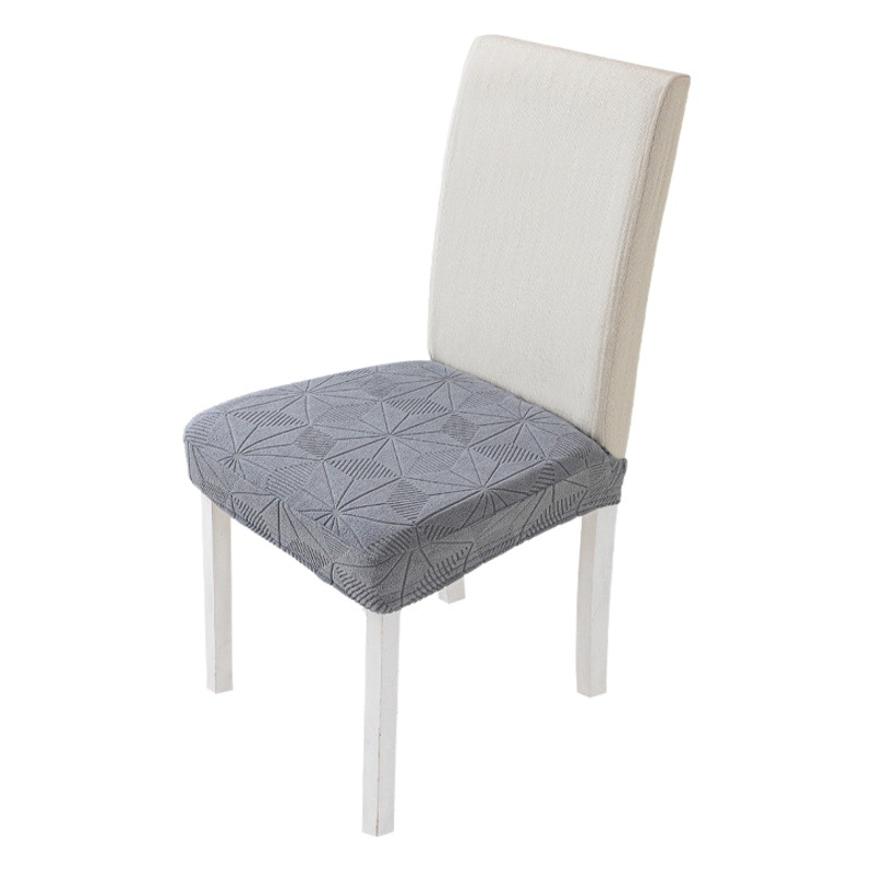 Cubierta de silla jacquard transfronteriza cubierta de silla trasera recta cuatro estaciones cubierta de cojín antideslizante universal cubierta de silla de comedor de restaurante dividida