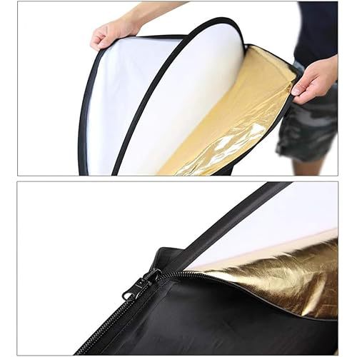 Rereflector de fotografía 30cm/60cm/80cm/110cm Tablero de luz de acabado de disparo portátil Tablero de luz suave dos en uno