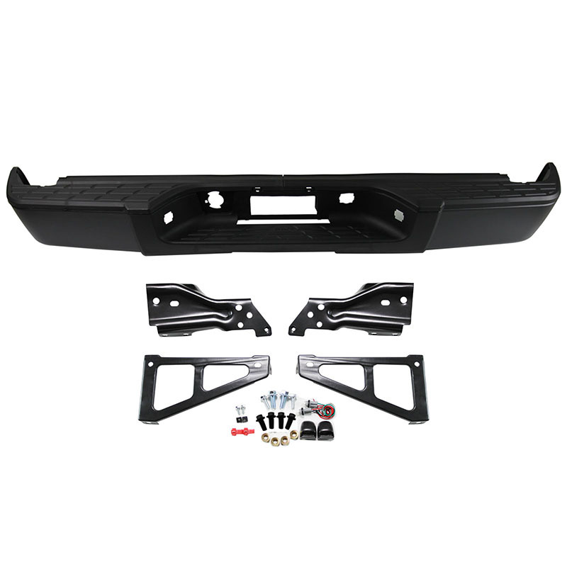 Aplicable a Chevrolet 08 - 13 Silverado parachoques traseros Solode original modelo negro sin agujeros