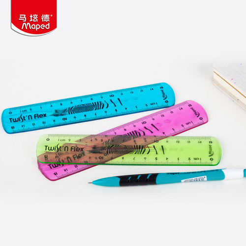 French Maped soft ruler student stationery drawing measurement soft ruler bendable ruler
