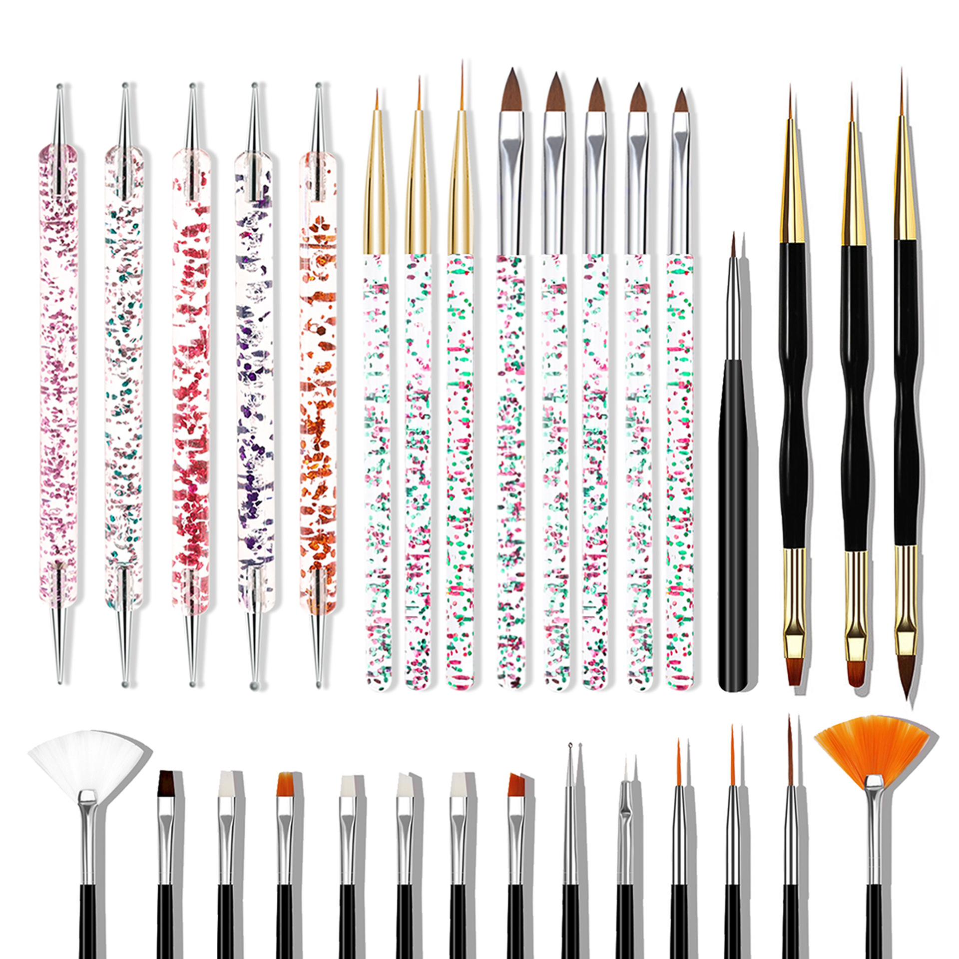 Juego de pinceles para uñas 31 piezas