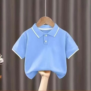 Boys and Girls Polo Shirt Tops Summer Kidsren's Custom Printed Short-Sleeved T-Shirts Summer Casual Thin Bottoming Tops t