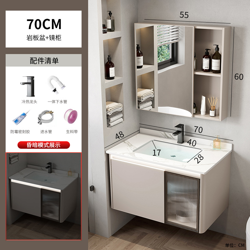 Espacio de aluminio cuarto de baño combinación Hotel Roca Placa de lavado integrado mesa de lavado baño lavabo cuenca transfronteriza